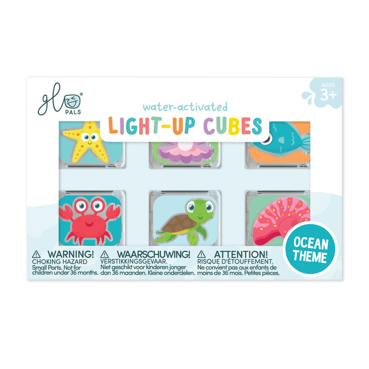 Glo Pals® Water Activated Light-Up Cubes – Ocean (6 Pack)