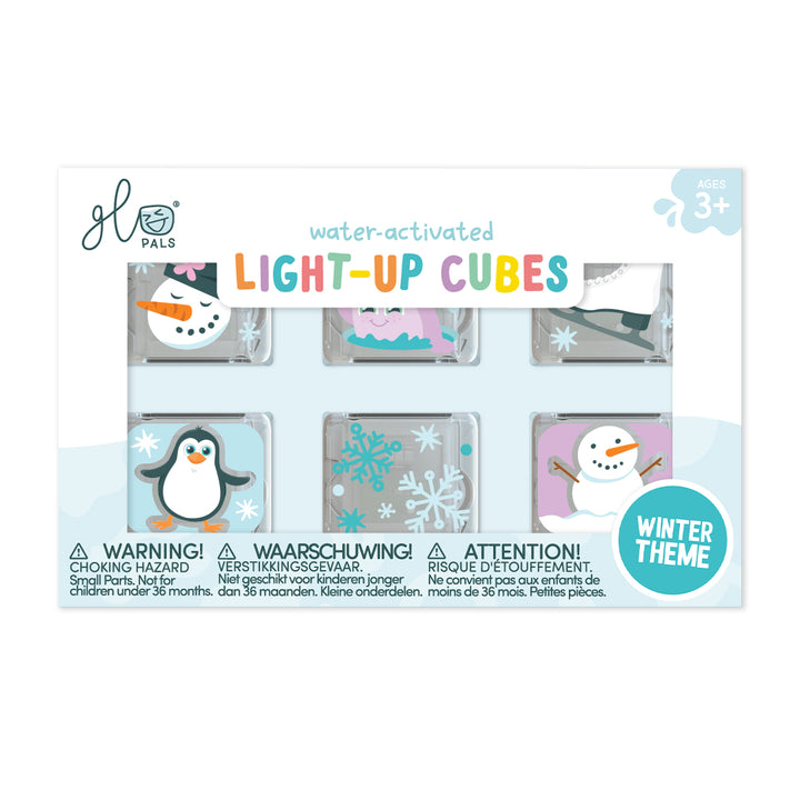 Glo Pals® Water Activated Light-Up Cubes – Winter (6 Pack)