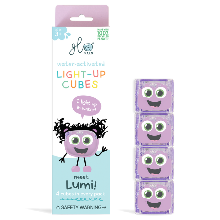 Glo Pals® Water Activated Light-Up Cubes – Lumi (4 Pack)