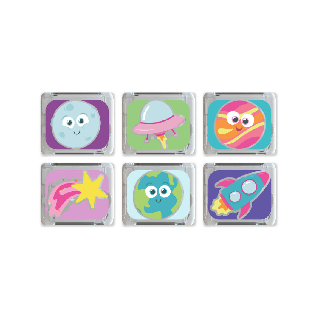 Glo Pals® Water Activated Light-Up Cubes – Space (6 Pack)