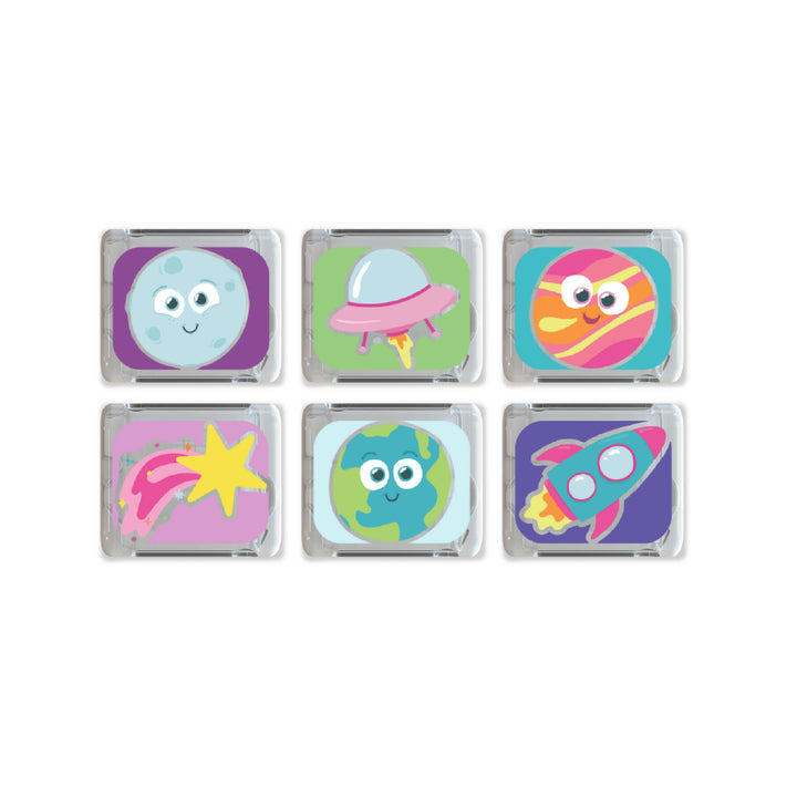 Glo Pals® Water Activated Light-Up Cubes – Space (6 Pack)
