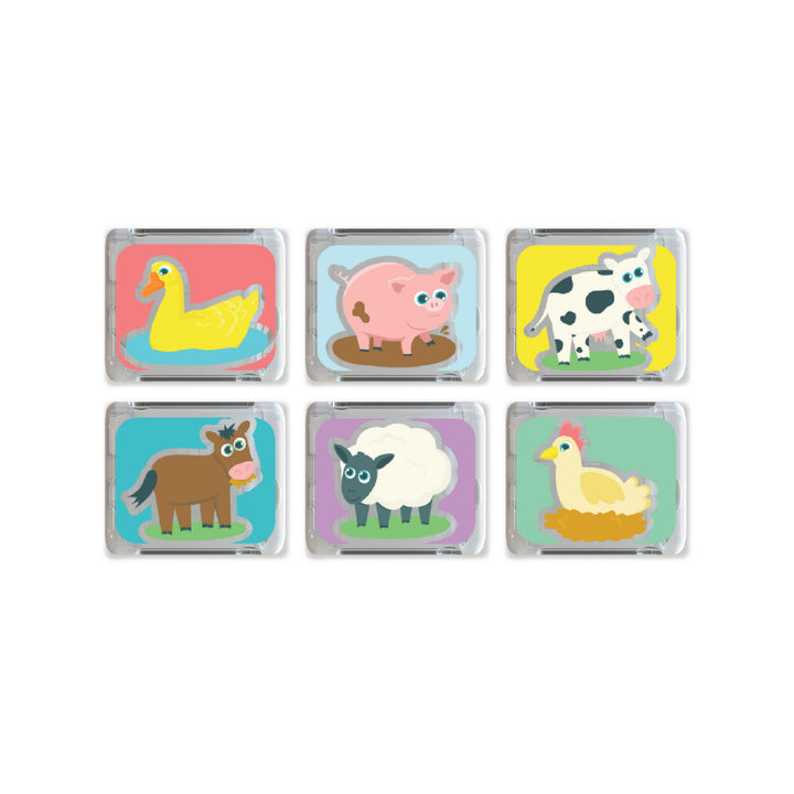 Glo Pals® Water Activated Light-Up Cubes – Farm (6 Pack)