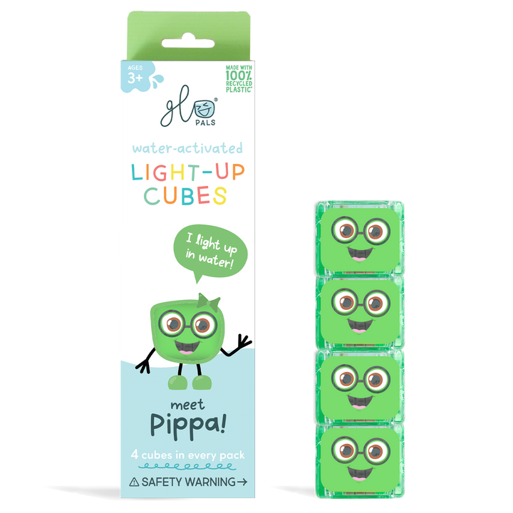 Glo Pals® Water Activated Light-Up Cubes – Pippa (4 Pack)