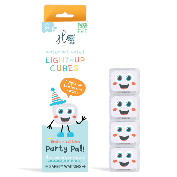 Glo Pals® Water Activated Light-Up Cubes – Party Pals (4 Pack)