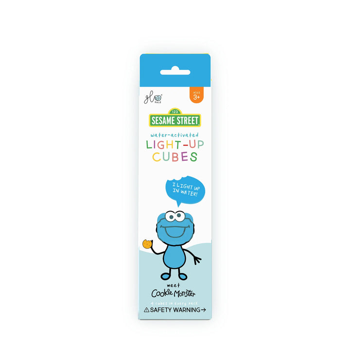 Glo Pals® Sesame Street Water Activated Light-Up Cubes – Cookie Monster (4 Pack)