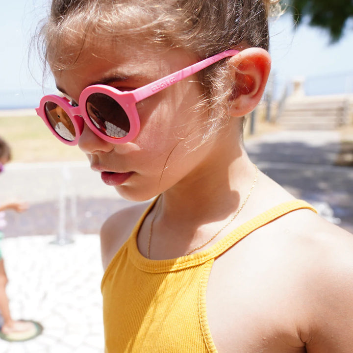 Grech &amp; Co. Round Sustainable Sunglasses – Bubble Gum