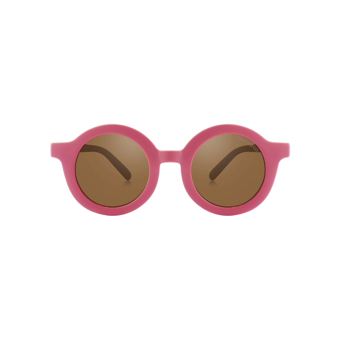 Grech &amp; Co. Round Sustainable Sunglasses – Bubble Gum