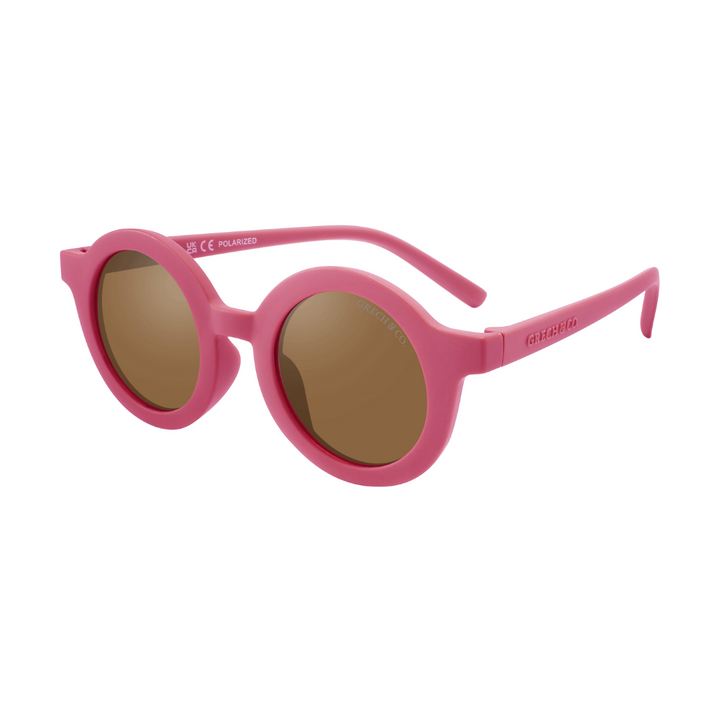 Grech &amp; Co. Round Sustainable Sunglasses – Bubble Gum