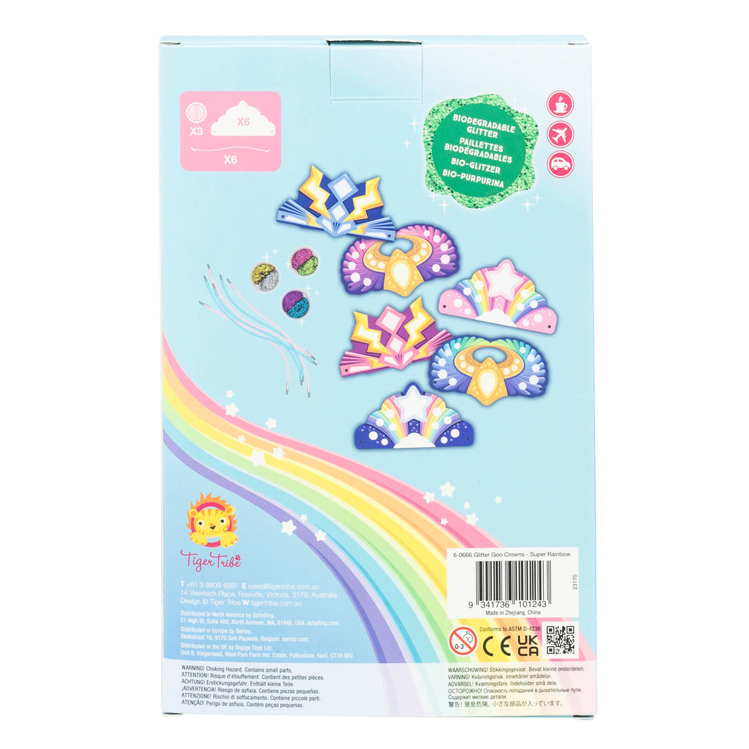 Tiger Tribe Glitter Goo Crowns – Super Rainbow
