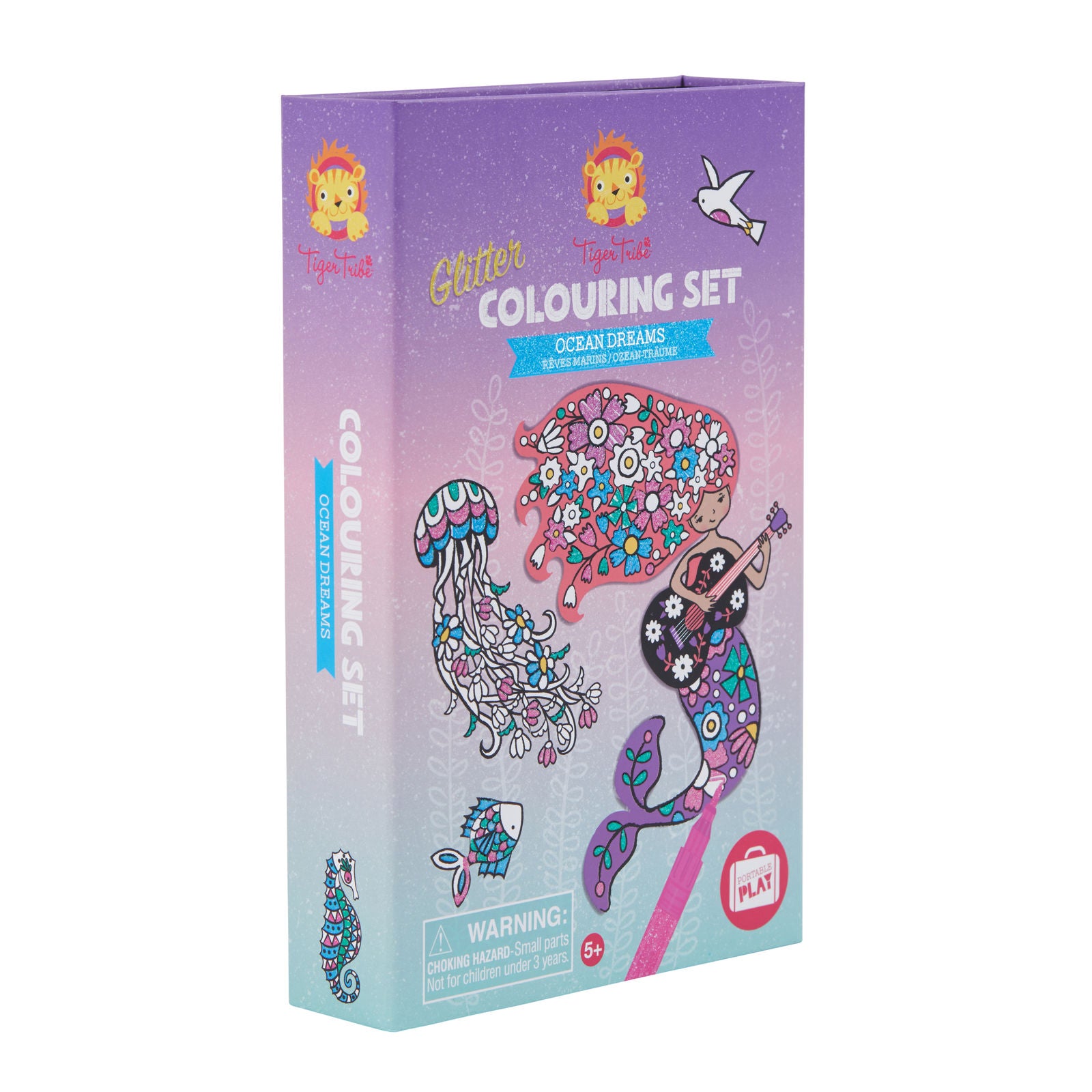 Tiger Tribe Glitter Colouring Set – Ocean Dreams