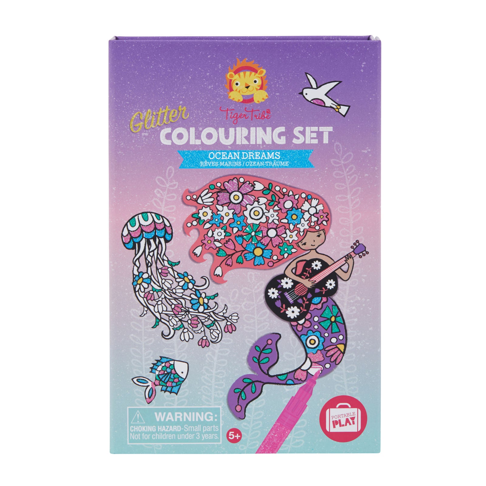 Tiger Tribe Glitter Colouring Set – Ocean Dreams