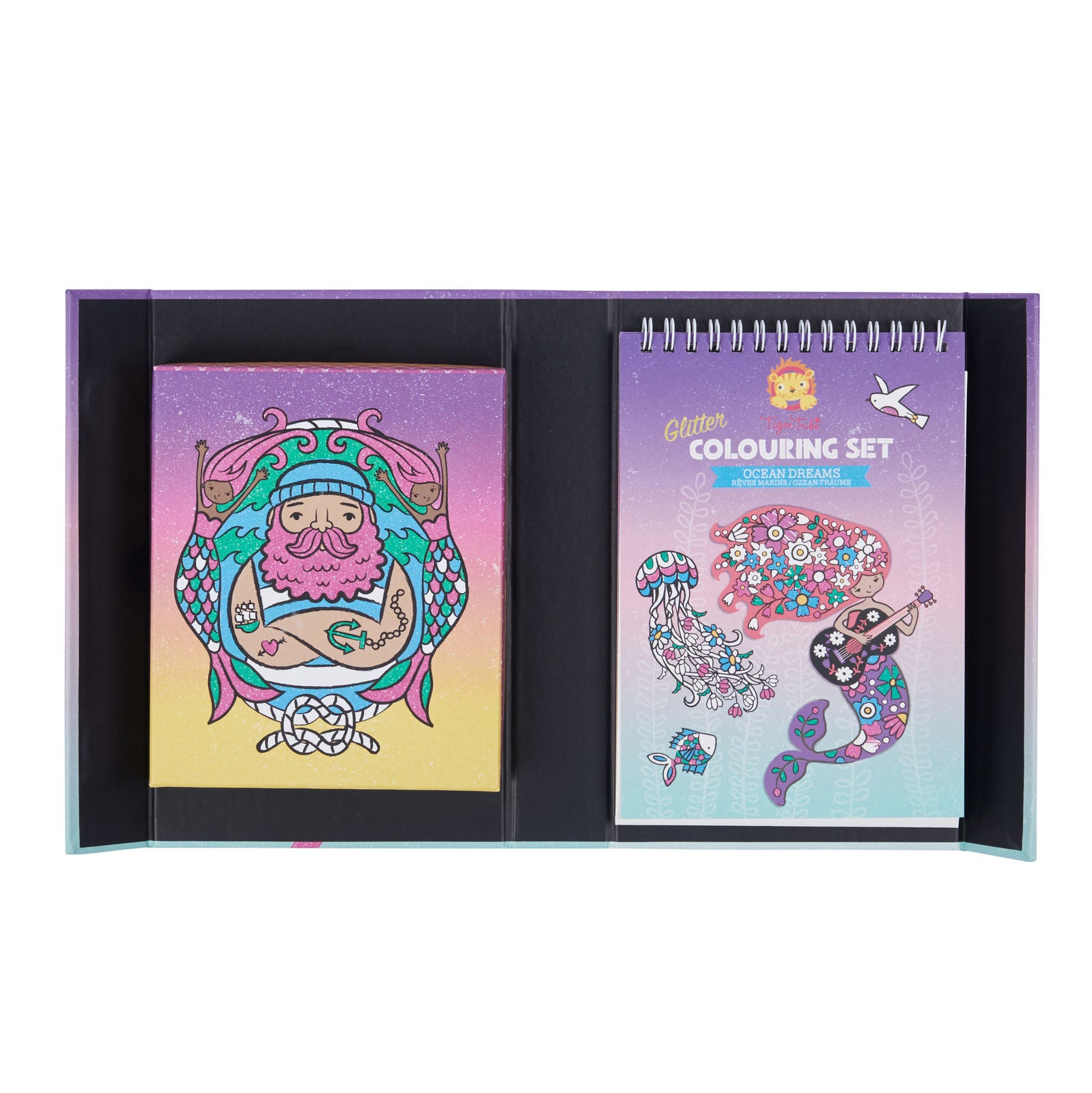 Tiger Tribe Glitter Colouring Set – Ocean Dreams