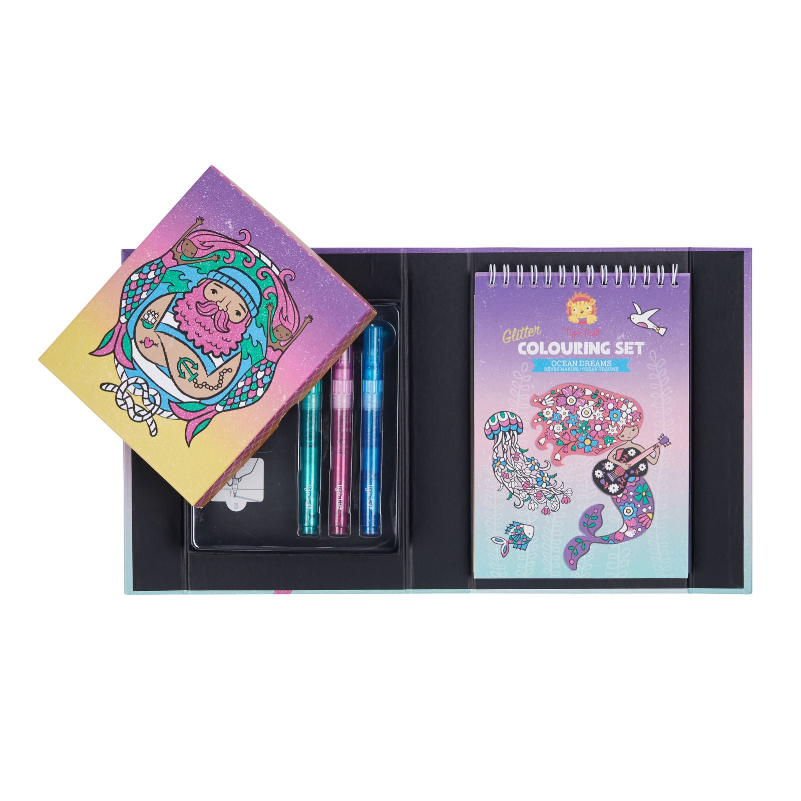 Tiger Tribe Glitter Colouring Set – Ocean Dreams