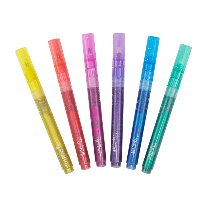 Tiger Tribe Glitter Markers (Set of 6)