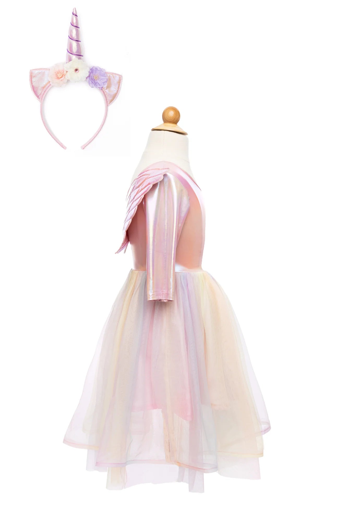 Great Pretenders Alicorn Dress with Wings & Headband Costume Set