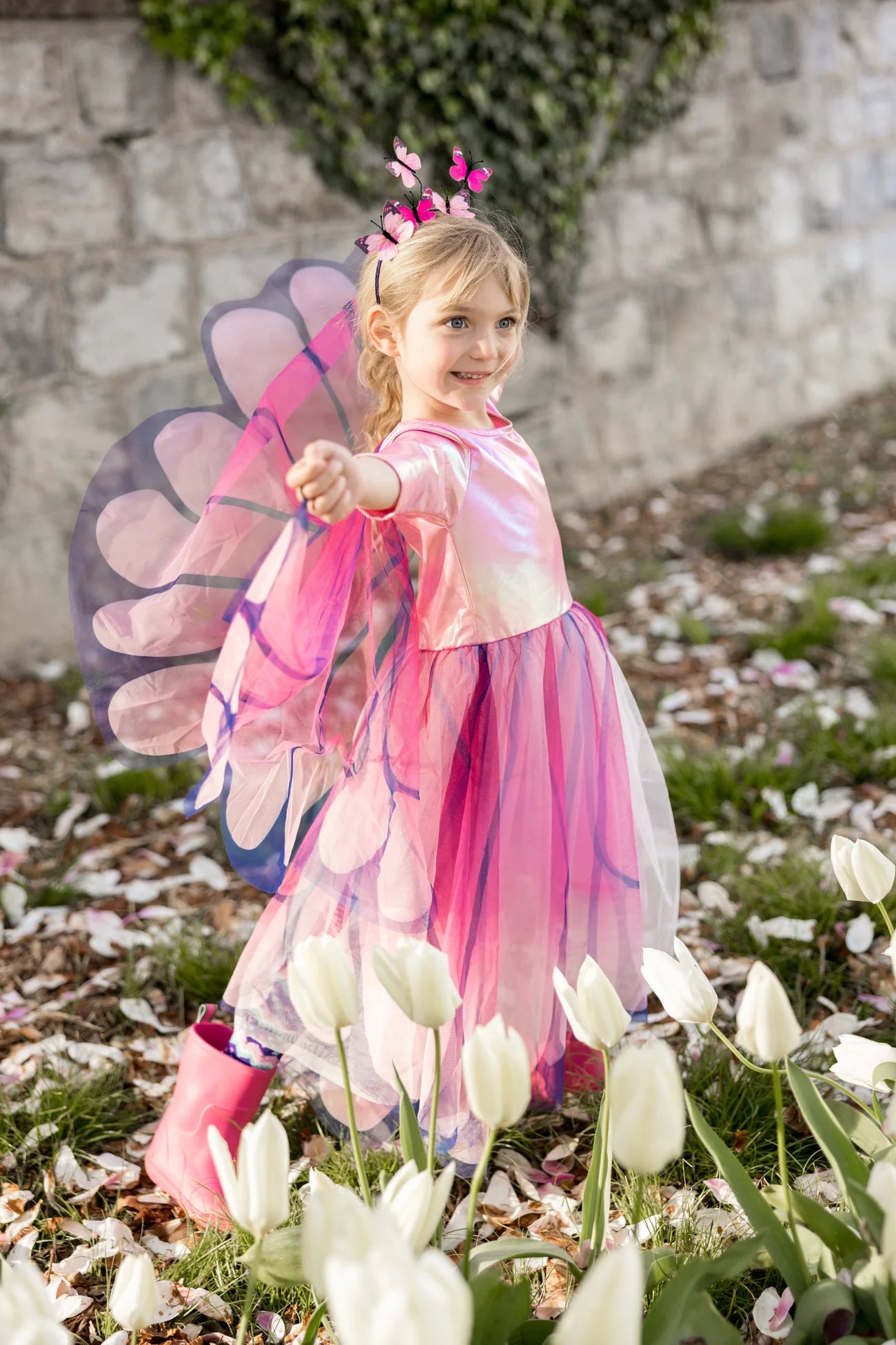 Great Pretenders Butterfly Twirl Dress with Wings & Headband