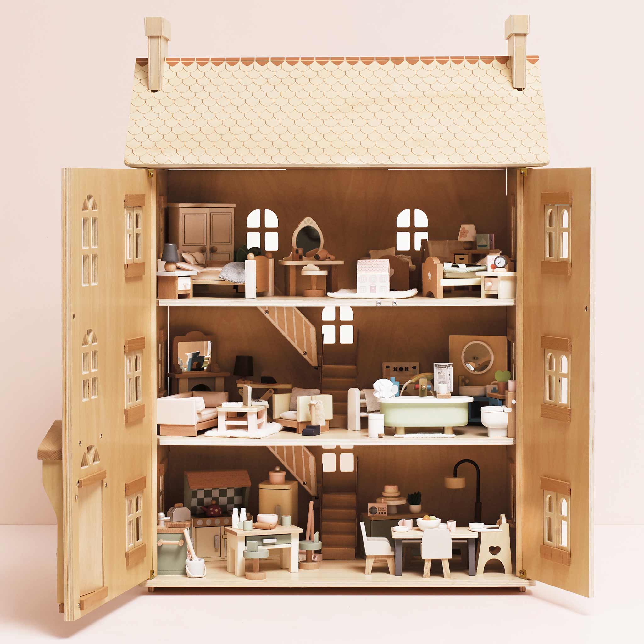 Le Toy Van Natural Wood Dollhouse – The Grand