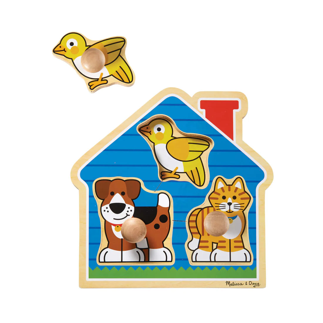 Melissa & Doug House Pets Jumbo Knob Puzzle – 3 Pieces