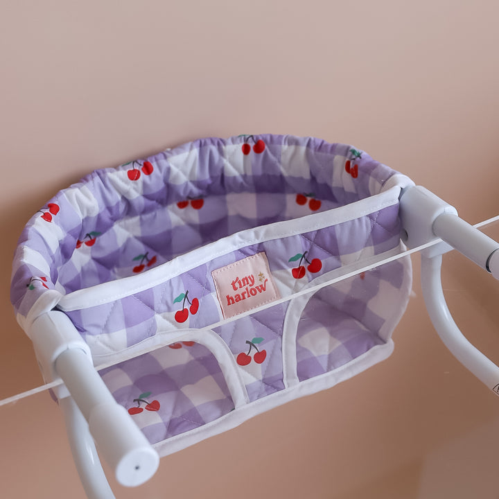 Tiny Harlow Portable Feeding Chair – Lilac Cherry