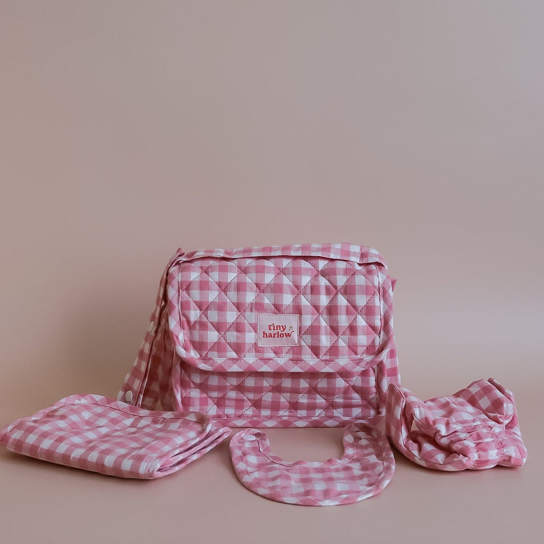 Tiny Harlow Tiny Nurturers Set – Pink Gingham