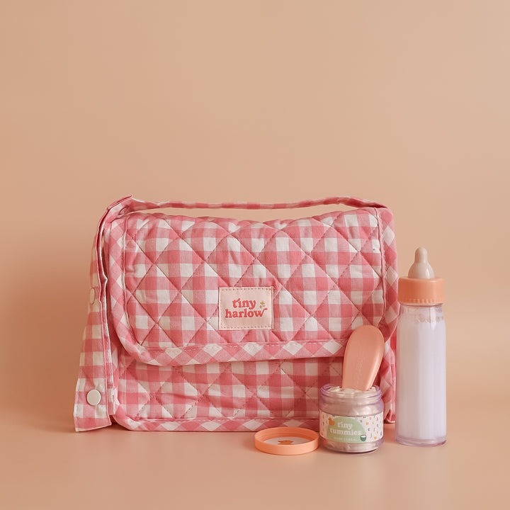 Tiny Harlow Tiny Nurturers Set – Pink Gingham