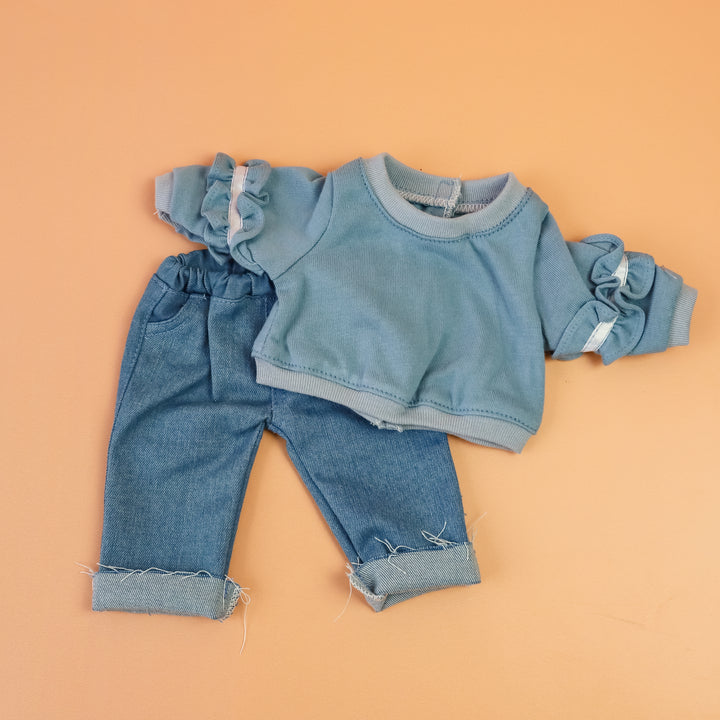 Tiny Harlow Tiny Threads Ruffle Jumper &amp; Denim Pants Set