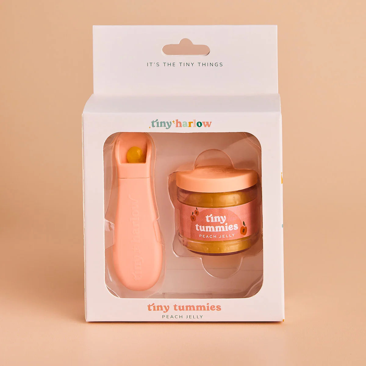 Tiny Harlow Tiny Tummies Dolls Food Jar – Peach Jelly