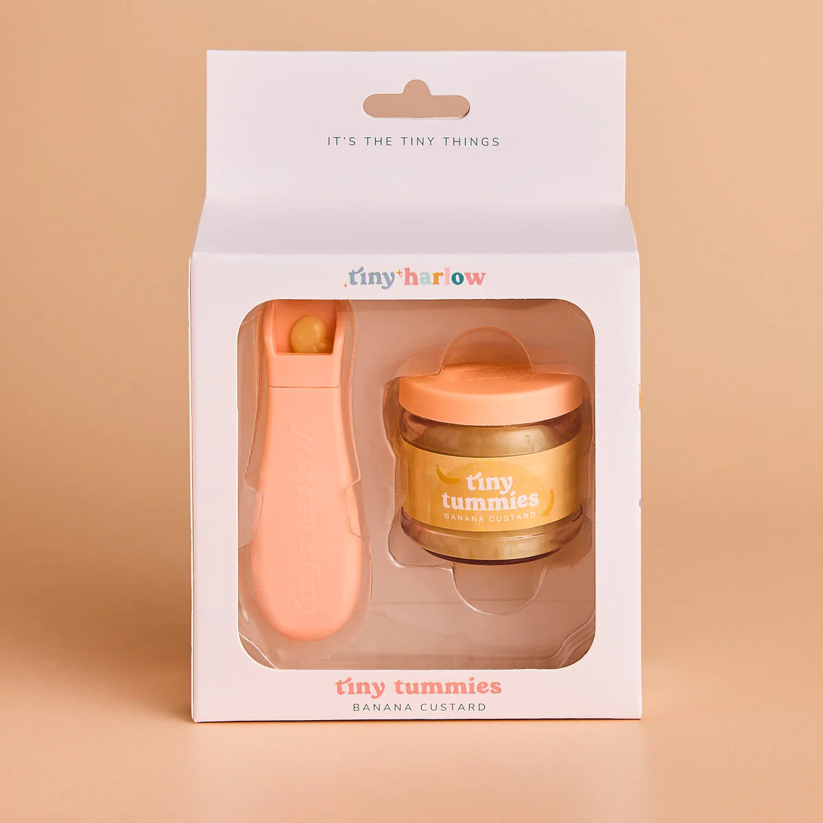 Tiny Harlow Tiny Tummies Dolls Food Jar – Banana Custard