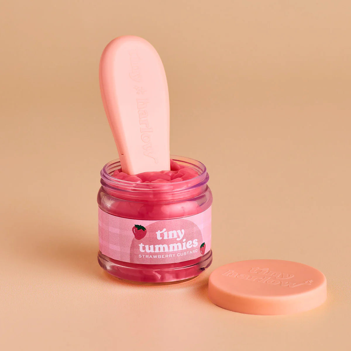 Tiny Harlow Tiny Tummies Dolls Food Jar – Strawberry Custard