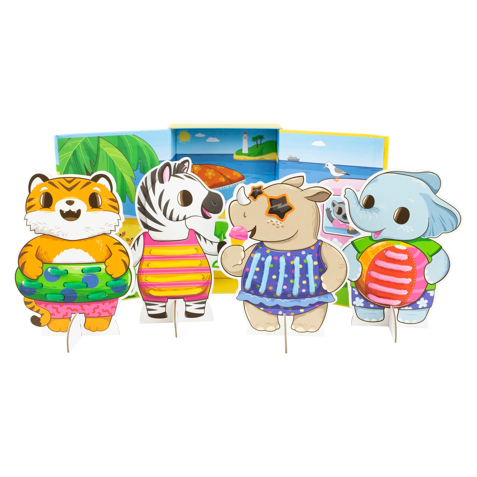 Tiger Tribe Lacing Cards – Beach Party