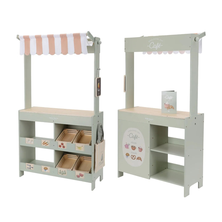 Little Dutch Wooden 2-In-1 Market Stall &amp; Cafe