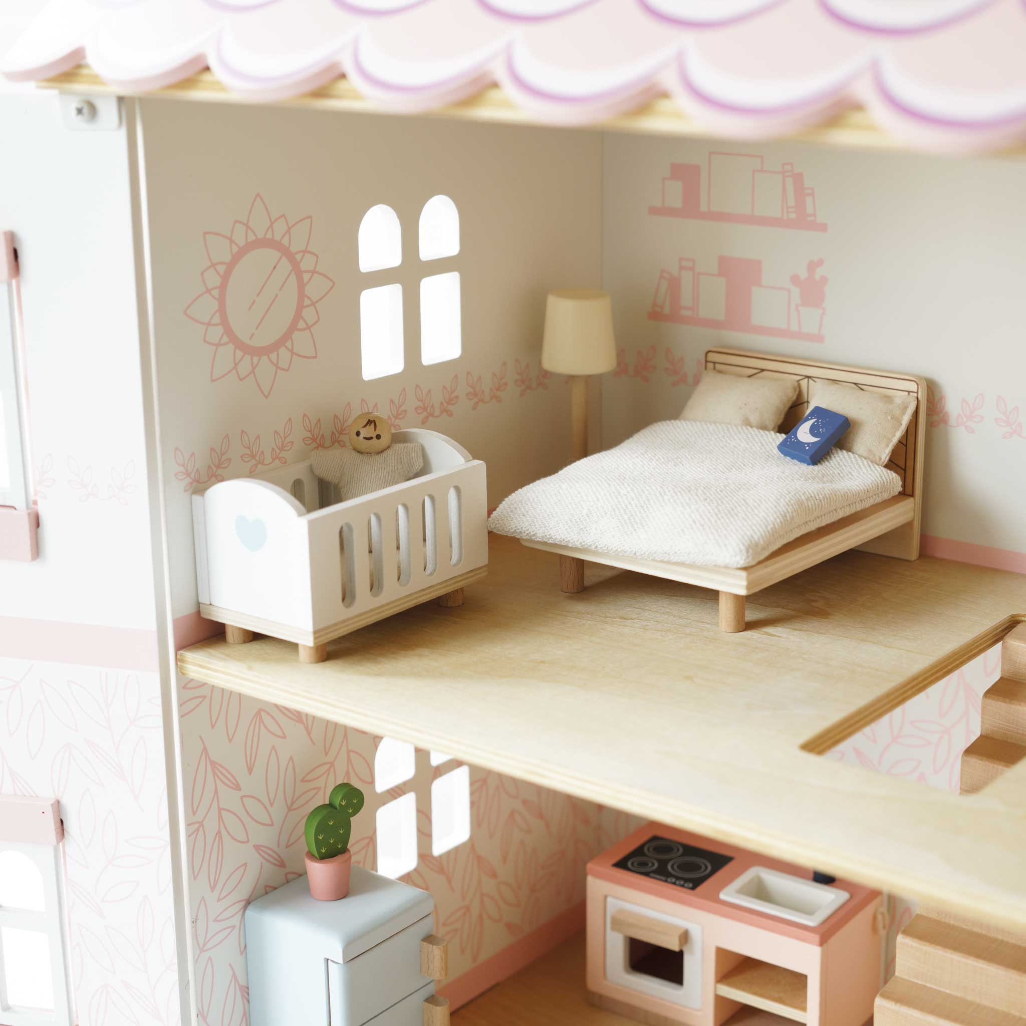 Le Toy Van Wooden Complete Dollhouse Furniture Set