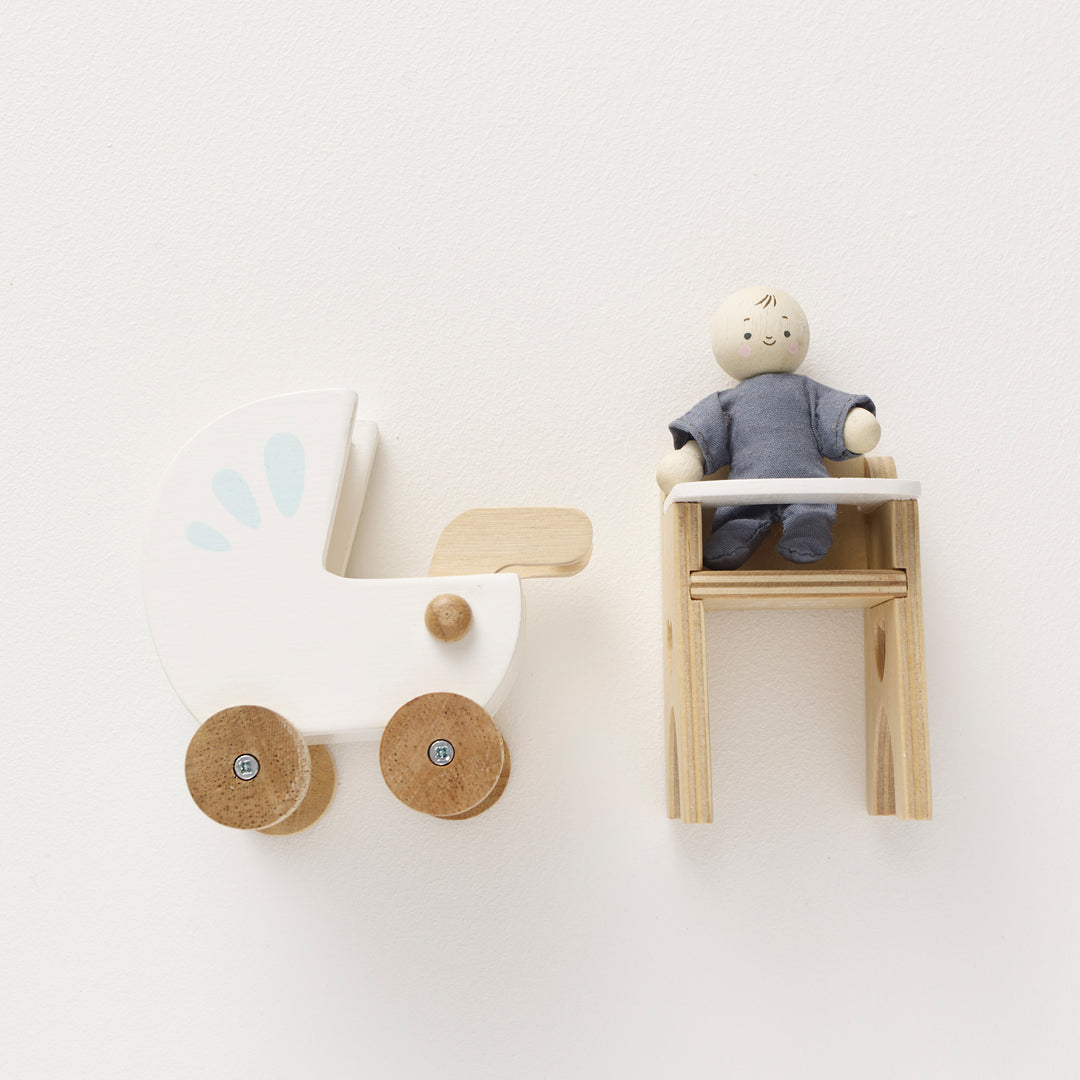 Le Toy Van Wooden Dollhouse Nursery &amp; Baby Set