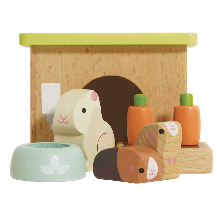 Le Toy Van Wooden Dollhouse Bunny &amp; Guinea Pet Animal Set