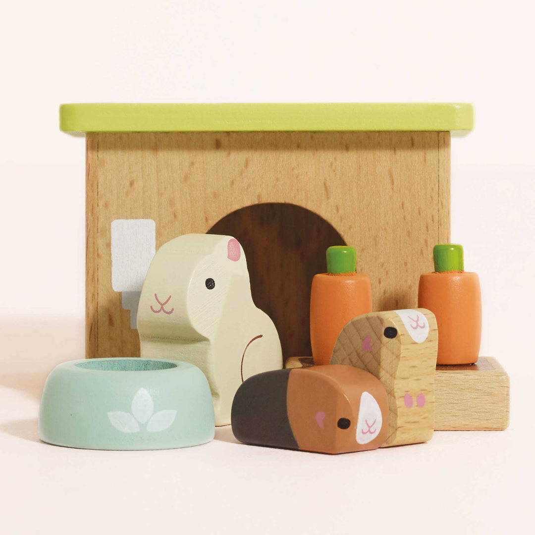 Le Toy Van Wooden Dollhouse Bunny &amp; Guinea Pet Animal Set