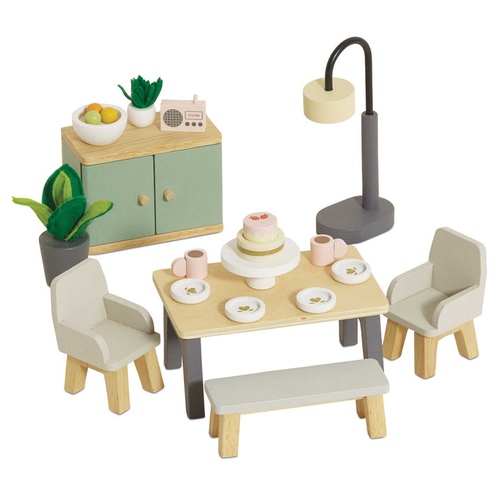Le Toy Van Wooden Dollhouse Dining Room Set