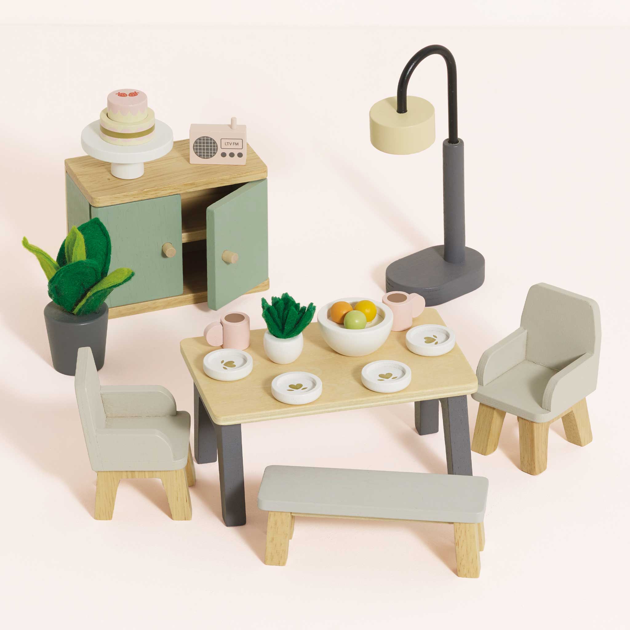 Le Toy Van Wooden Dollhouse Dining Room Set