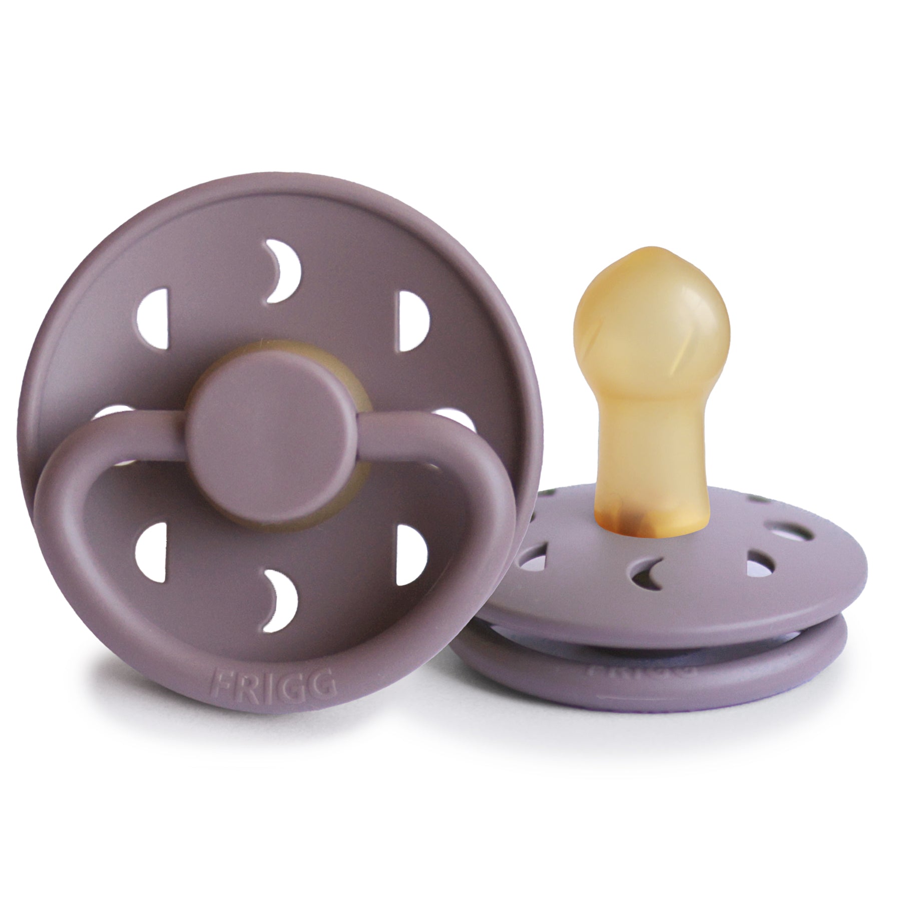 FRIGG Moon Phase Round Latex Pacifier – Twilight Mauve