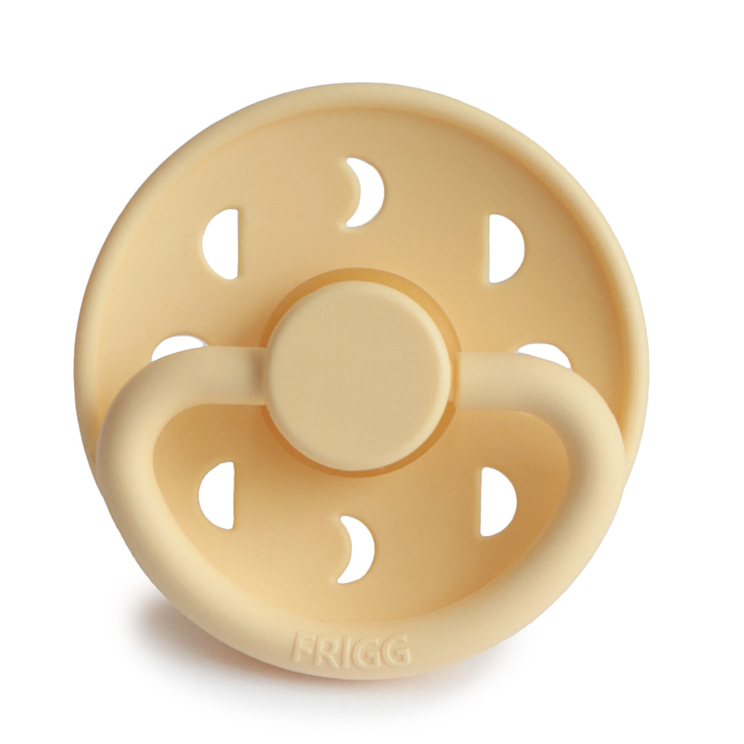 FRIGG Moon Phase Round Latex Pacifier – Pale Daffodil