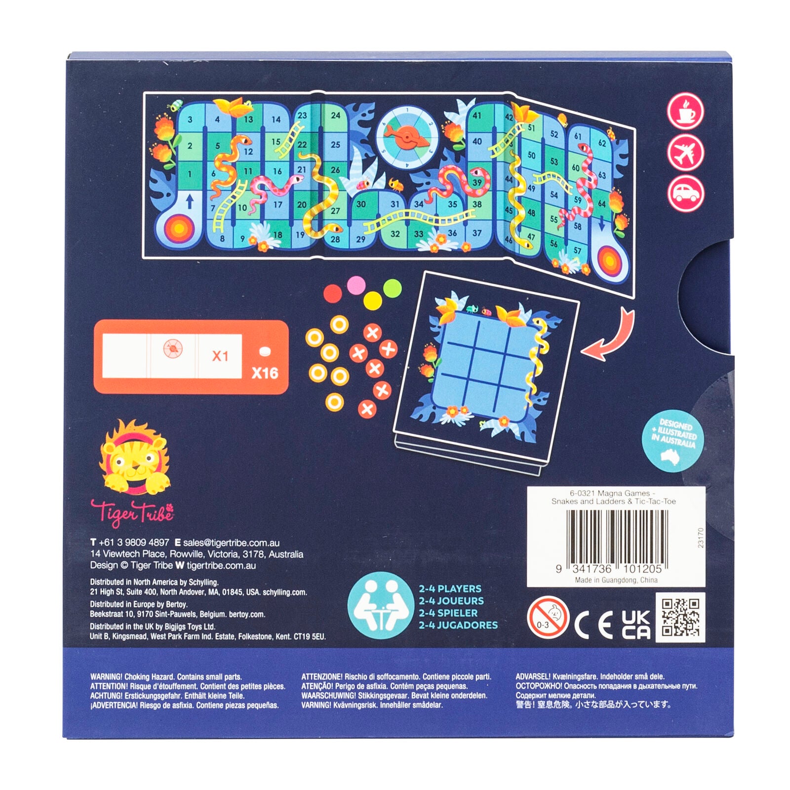 Tiger Tribe Magna Games – Snakes and Ladders & Tic-Tac-Toe