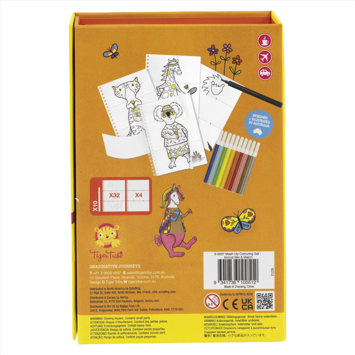 Tiger Tribe Mash-Up Colouring Set – Animals Mix &amp; Match