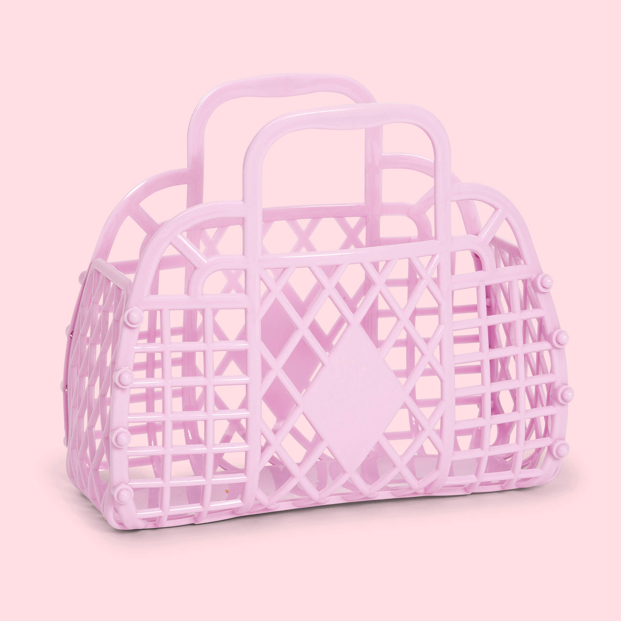 Sun Jellies Retro Mini Basket Jelly Bag – Lilac