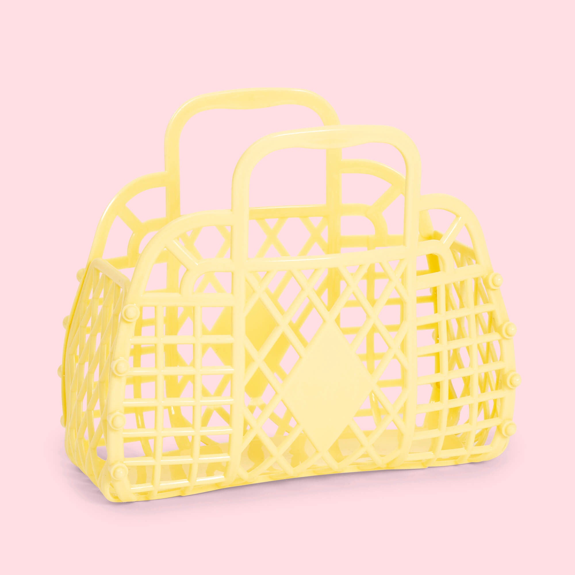 Sun Jellies Retro Mini Basket Jelly Bag – Lemon