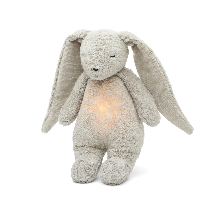 Moonie® Organic Humming Bunny with Lamp – Grey