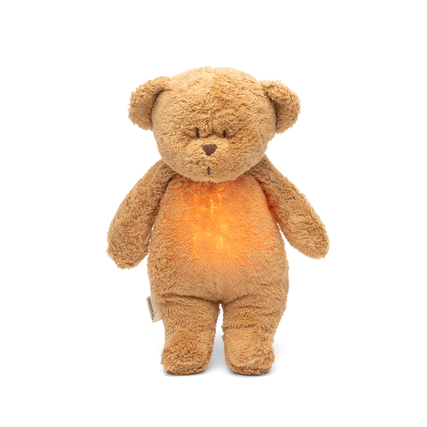Moonie® Organic Humming Bear with Lamp – Cappuccino