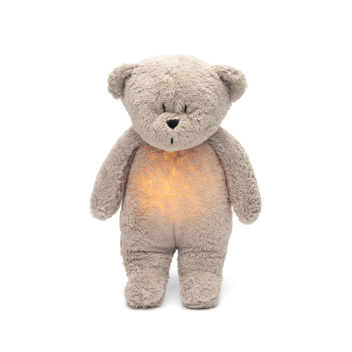 Moonie® Organic Humming Bear with Lamp – Grey