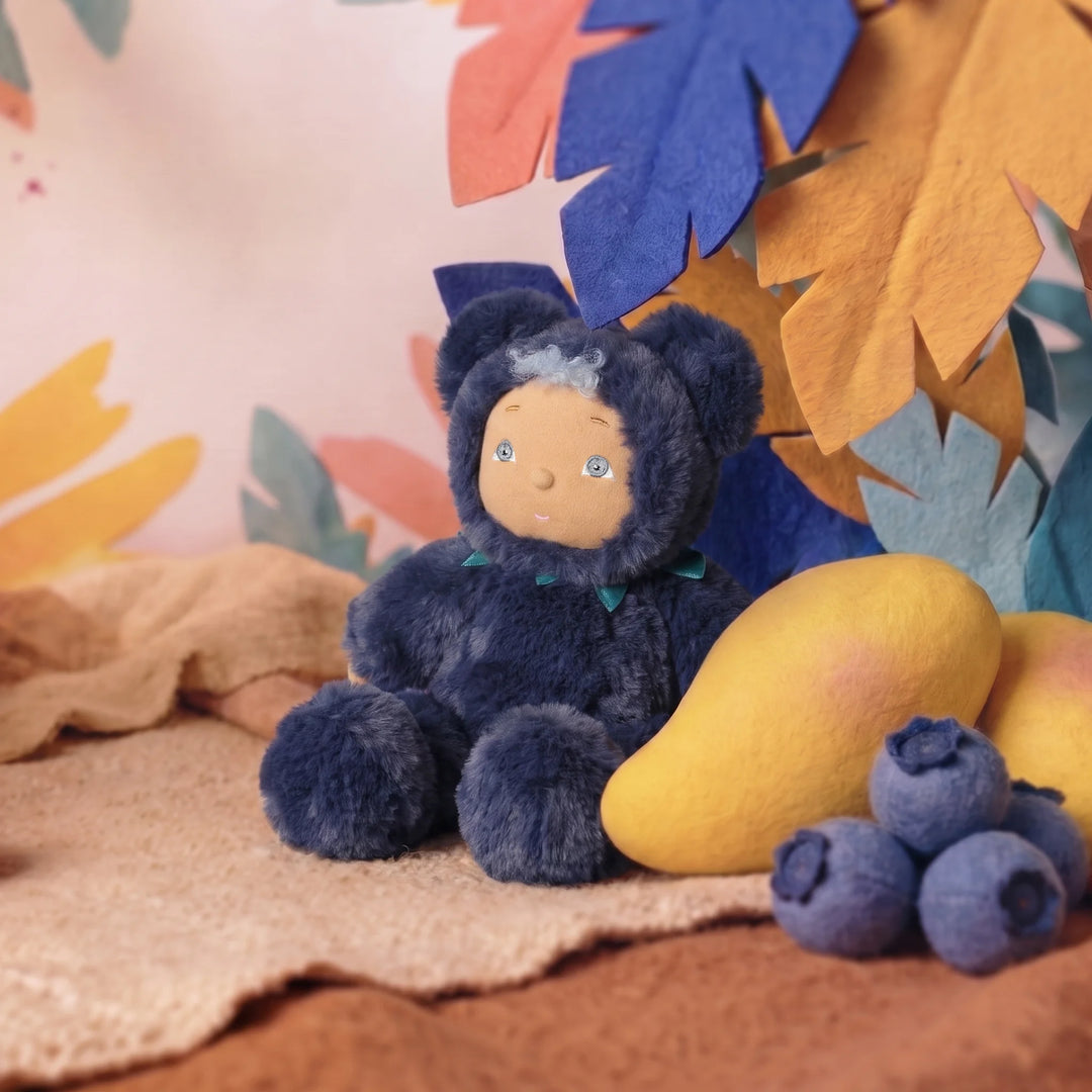 Olli Ella Mumble Jungle Cozy Dinkum Doll – Blueberry Bear (Limited Edition)