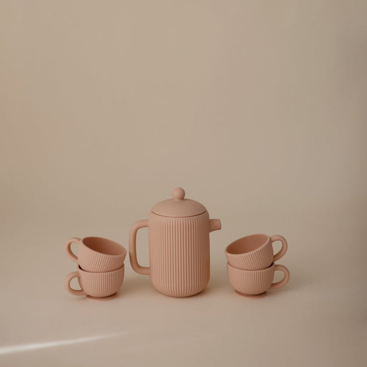 Mushie Silicone Tea Playset – Blush