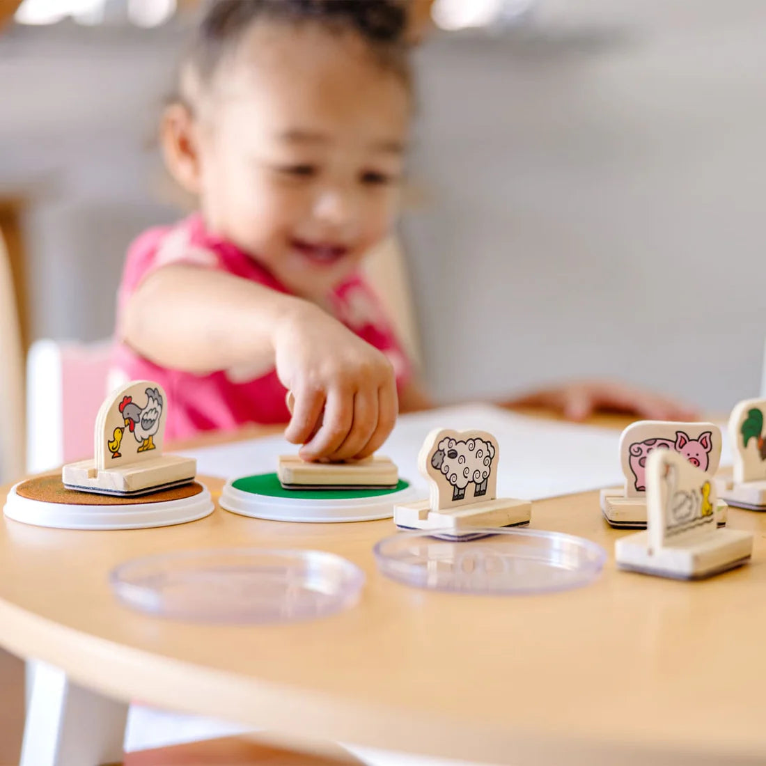 Melissa & Doug My First Wooden Stamp Set – Farm Animals