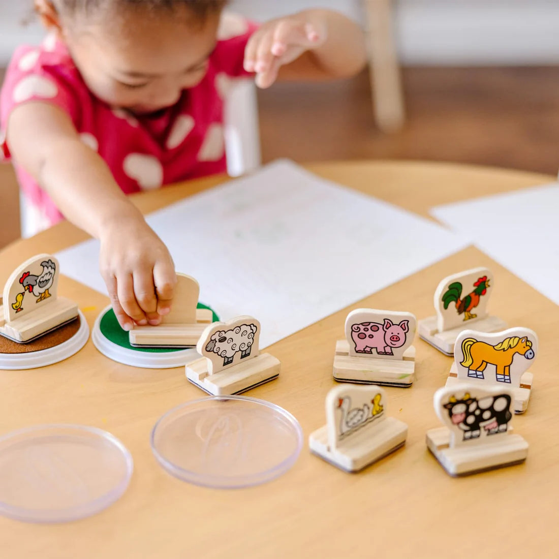 Melissa & Doug My First Wooden Stamp Set – Farm Animals